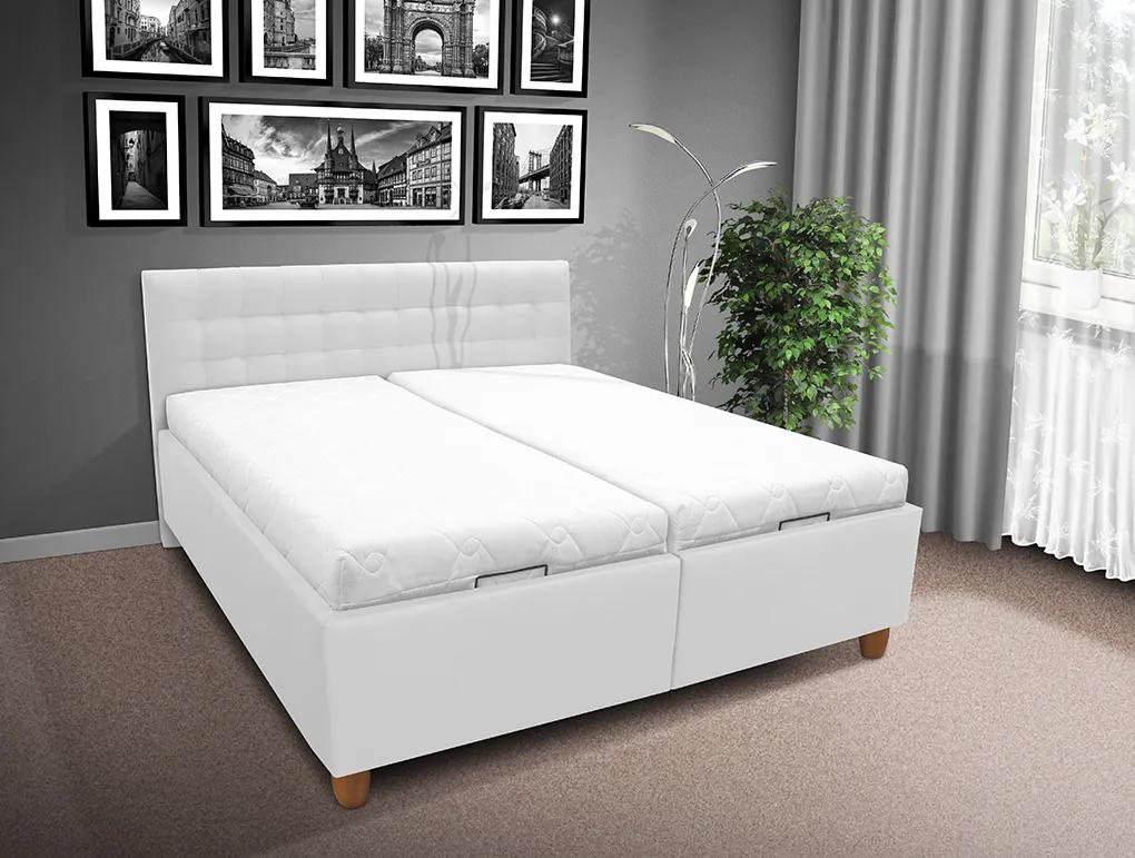 Čalúnená posteľ s úložným priestorom Perla 180 Farba: eko sivá