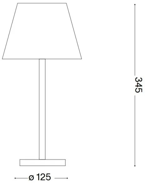 Ideal Lux - LED stmievateľná dotyková lampa LOLITA LED/2,8W/5V IP54 čierna