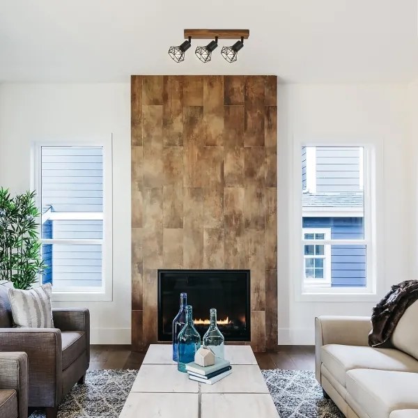 Rabalux 3139 - Bodové svietidlo ZEUS 3xE14/40W/230V dub