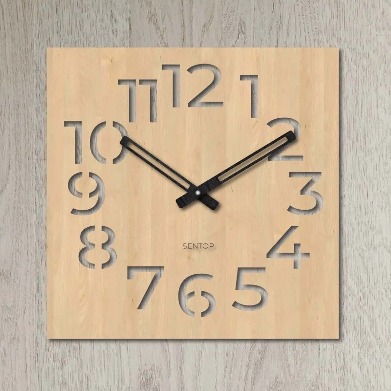 Moderné drevené nástenné hodiny | Minimalistický dizajn do interiéru I SENTOP HDFK033