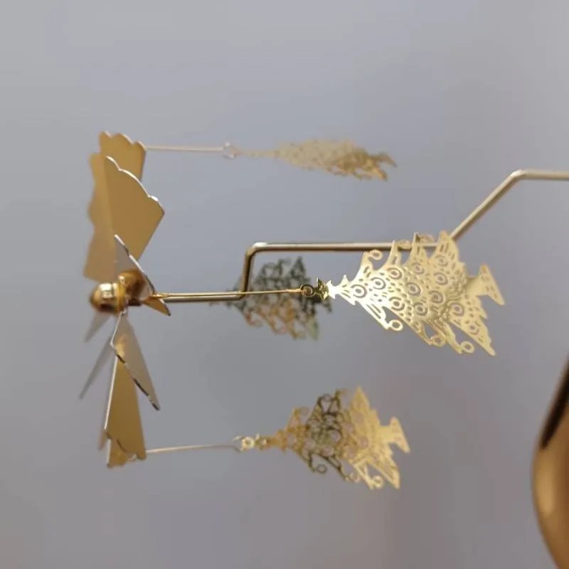 DECOLED Andělské zvonění, 23 x 20,5 cm, stromečky, zlaté