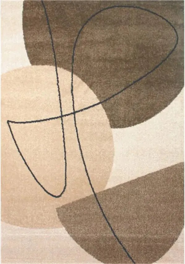 Spoltex, Kusový koberec Achat 550 Dark beige, 160x230, hnedá, obývacia izba