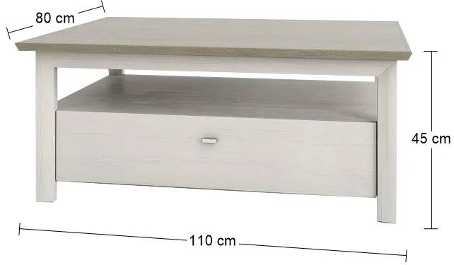 Konferenčný stolík s úložným priestorom Orentano CT-1100 - pino aurelio / madagascar / nelson