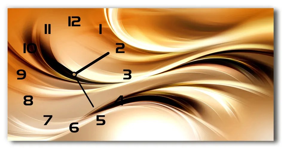 Vodorovné Sklenené hodiny na stenu Abstraktné vlny pl_zsp_60x30_f_90602431