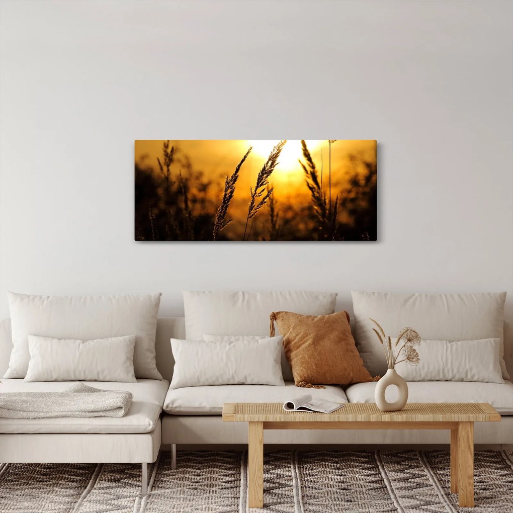 Obraz zapadajúceho slnka (120x50 cm)