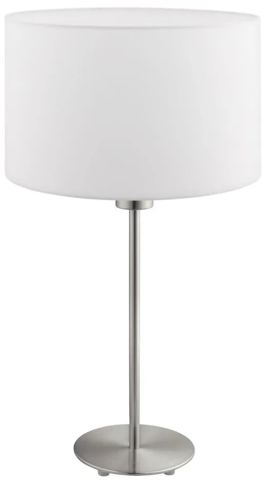Eglo - LED Stolná lampa TUNJA 1xE27/60W/230V 38,5 cm matný chróm/biela