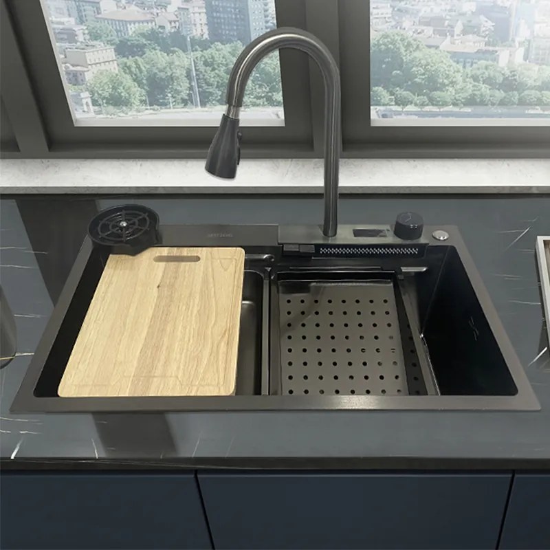 Multifunkčný smart drez BestBerg BBSS-10 / 75 x 45 x 22 cm / nerezová oceľ