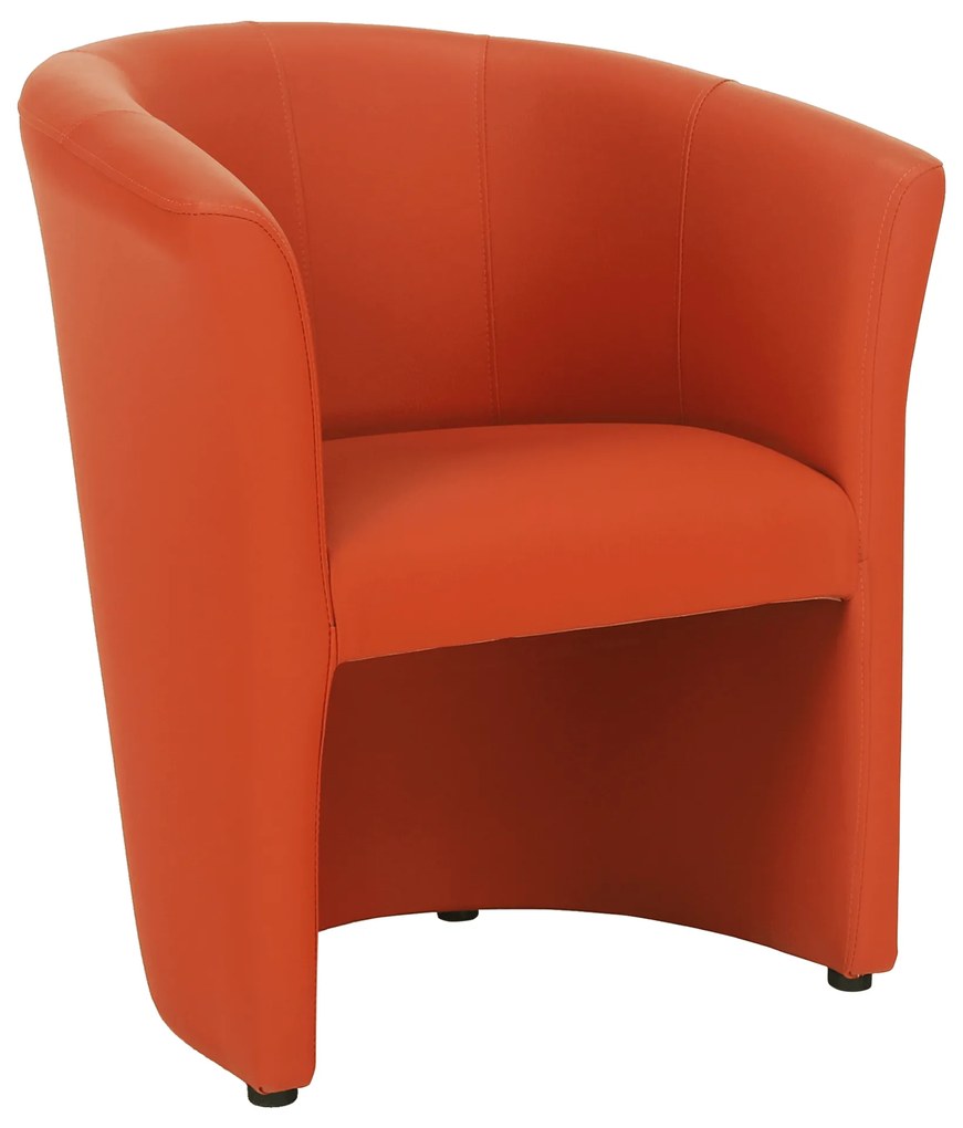 Klubové kreslo, ekokoža oranžová, CUBA