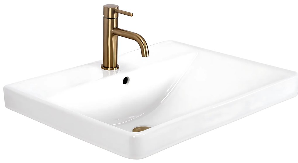 Rea Alisha, zápustné keramické umývadlo 610x480x195 mm, biela lesklá, REA-U8424