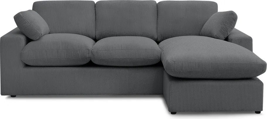 Tmavosivá menčestrová rohová pohovka Belair – Bobochic Paris