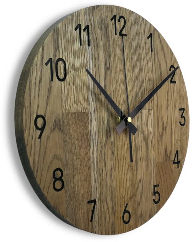 Minimalistické dubové nástenné hodiny, tichý quartzový pohon, moderná dekorácia I SENTOP MAS002-akcia20