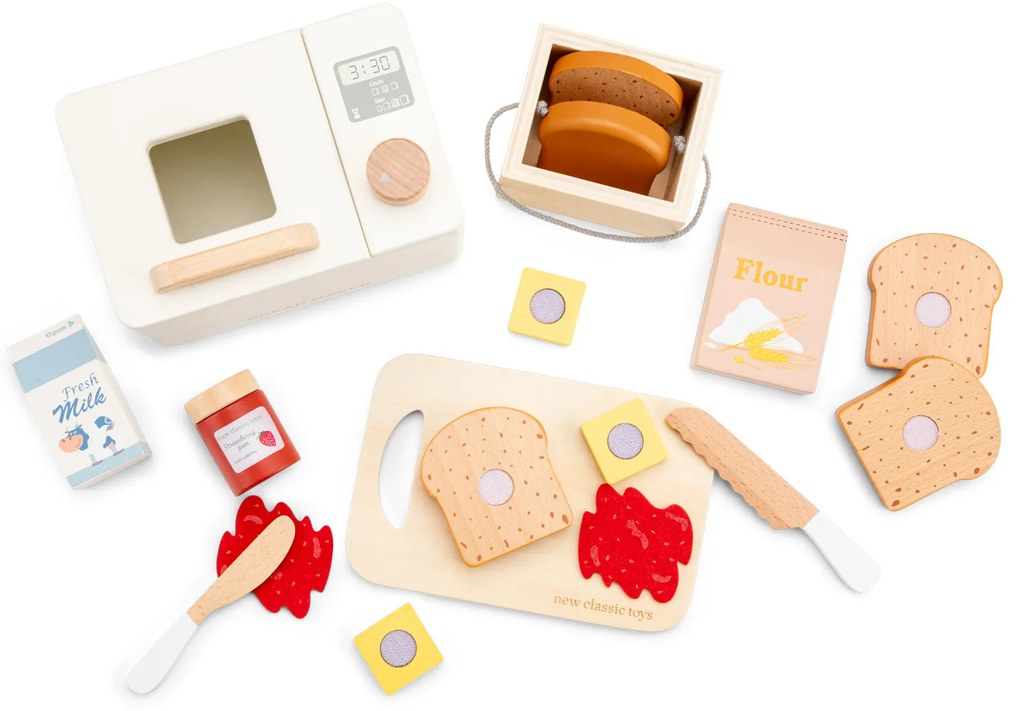 Drevená pekáreň na chlieb s doplnkami