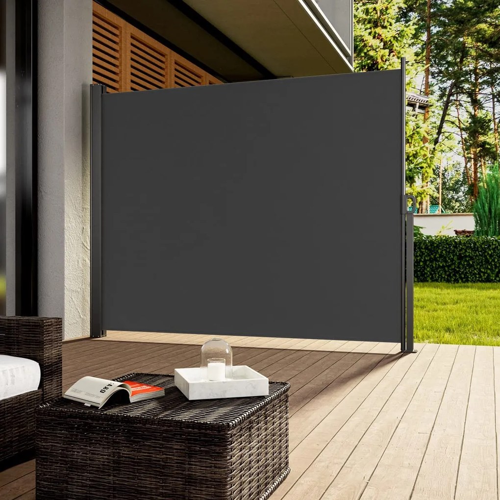 Bočná markíza NOSARA na terasu, 180x300cm antracitová Casaria