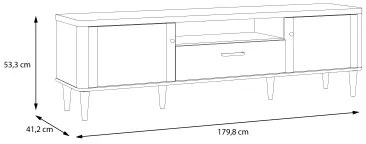 Televízny stolík VIRO hnedá/béžová
