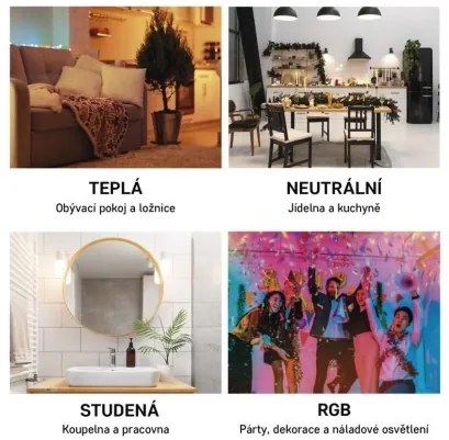 Inteligentná žiarovka GoSmart LED E27 9W 230V ZigBee RGB stmievateľná