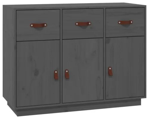 vidaXL Komoda sivá 100x40x75 cm borovicový masív-