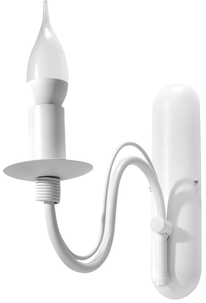 Nástenné svietidlo Minerwa, biele telo svietidla