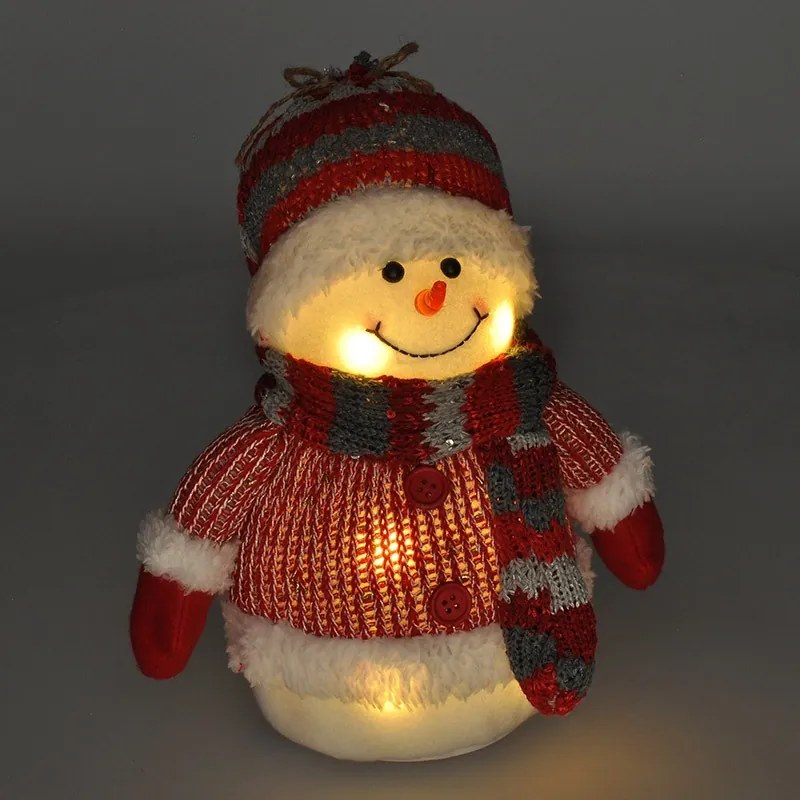 SOLIGHT LED snehuliak, 26cm, 6x LED, IP20, 3x AA