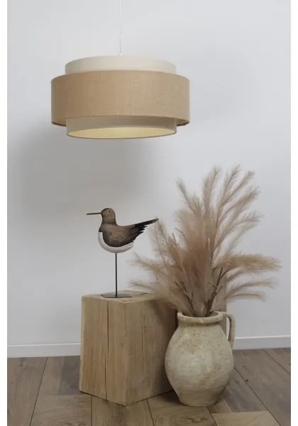 Luster na lanku DOBLO 1xE27/60W/230V béžová/krémová