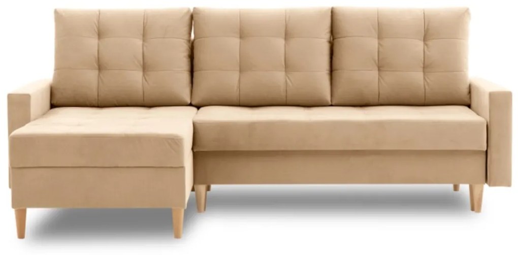 Rohová rozkladacia sedačka AVALON, 227x92x148, kronos 04, ľavá