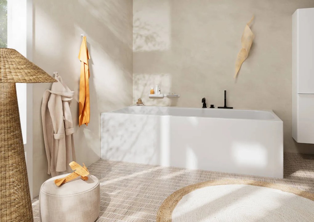 Hansgrohe Tecturis S, 3-otvorová batéria na okraj vane, čierna matná, HAN-73447670