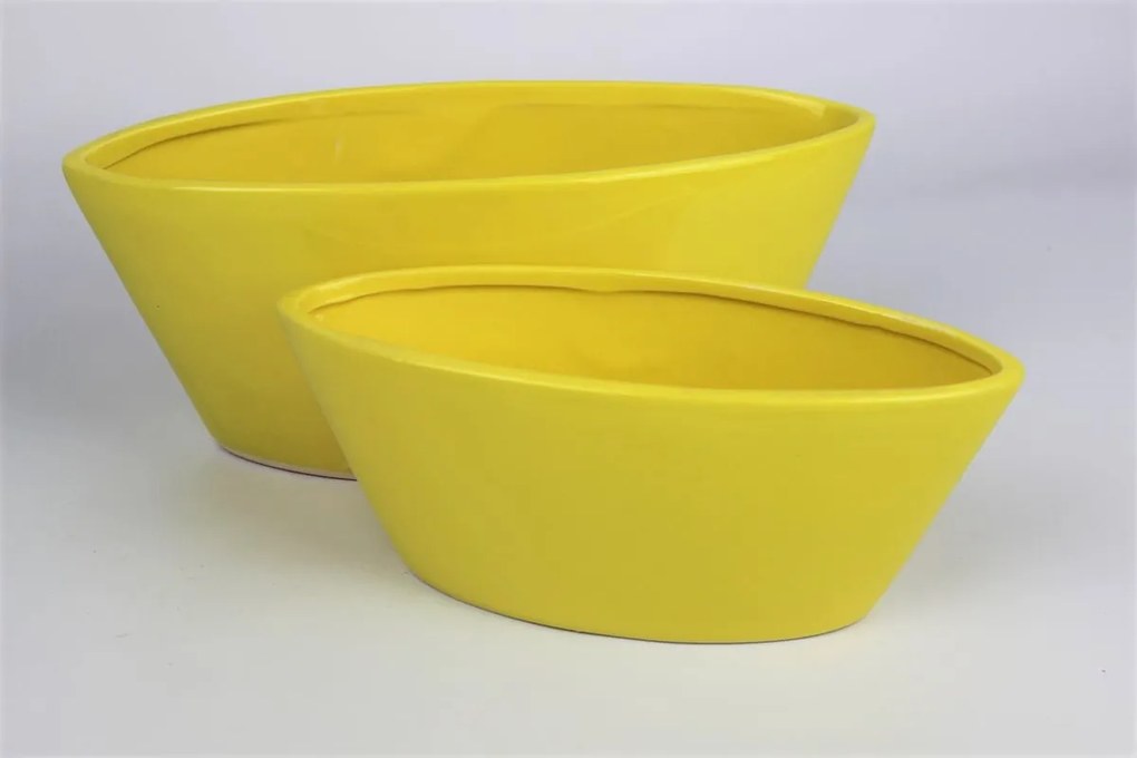 Žltá keramická lodička 26 cm