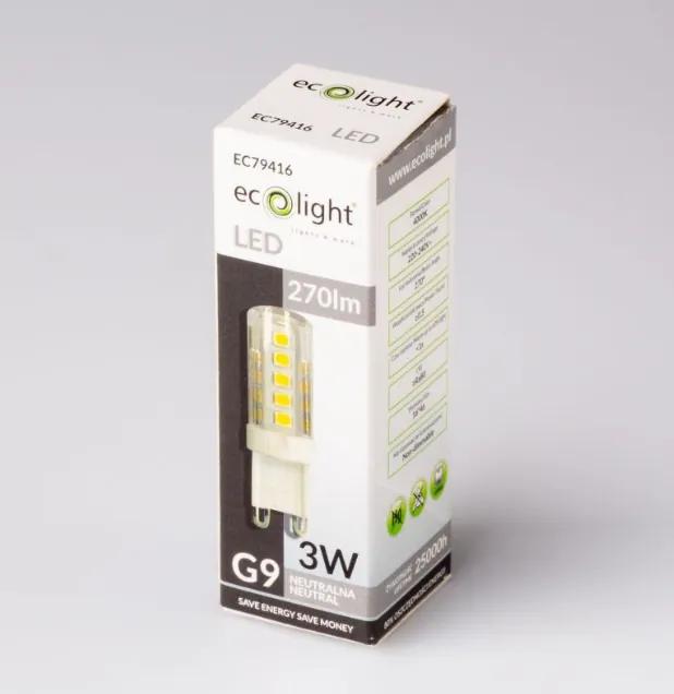 LED žiarovka - G9 - 3W - teplá biela