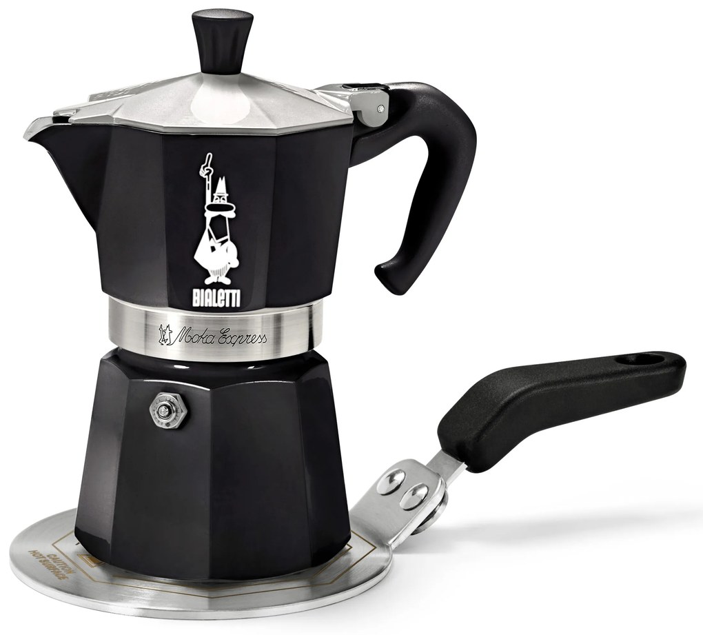 Kávovar na moka kávu Bialetti Moka Express, 190 ml, čierny
