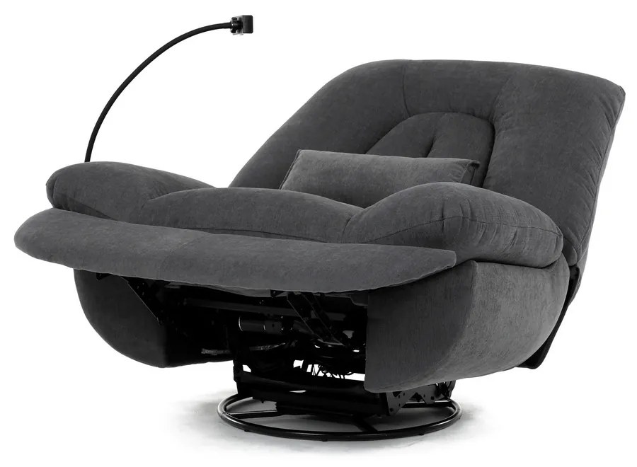 Elektrické polohovateľné kreslo s integrovanýmovládaním, sivé