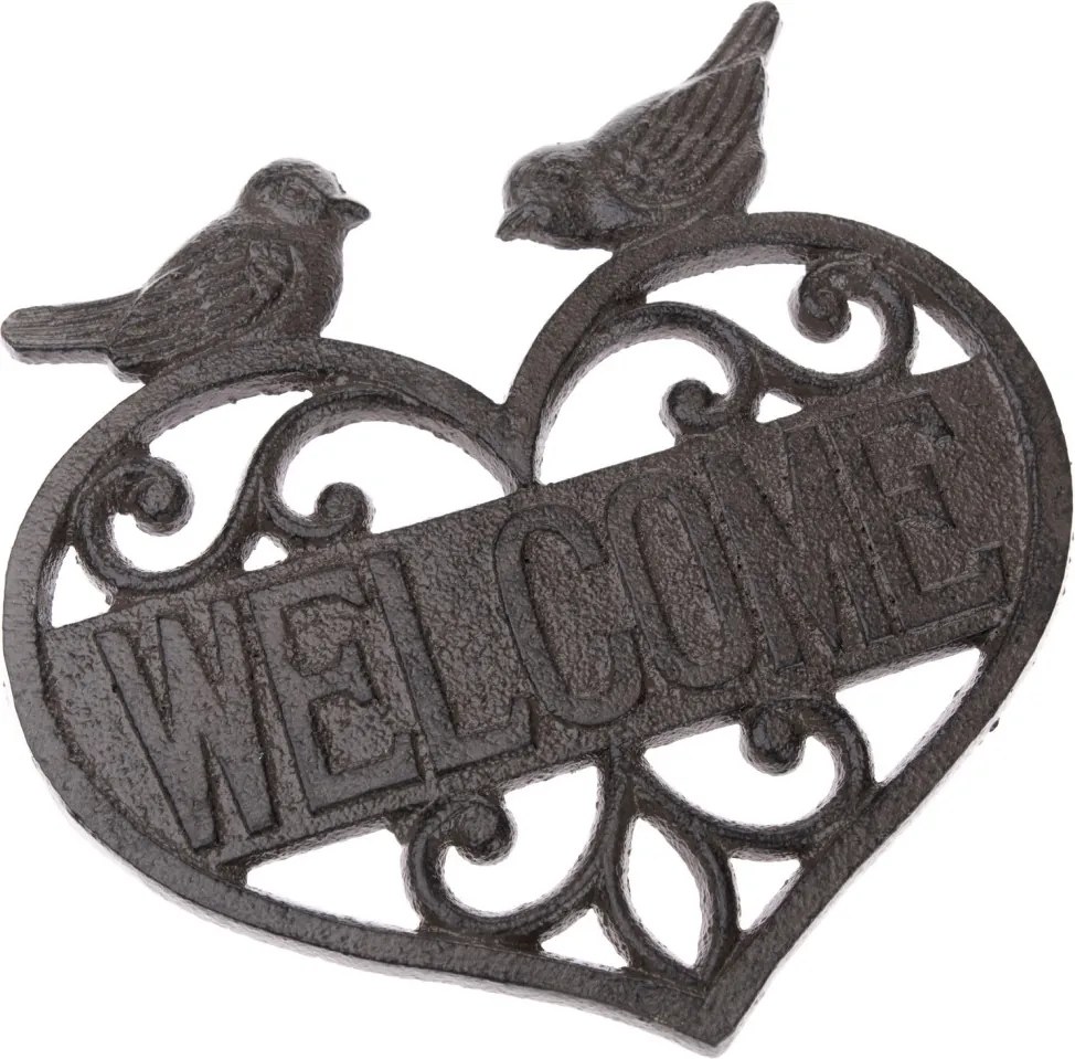 Nástenná dekorácia Welcome, litina