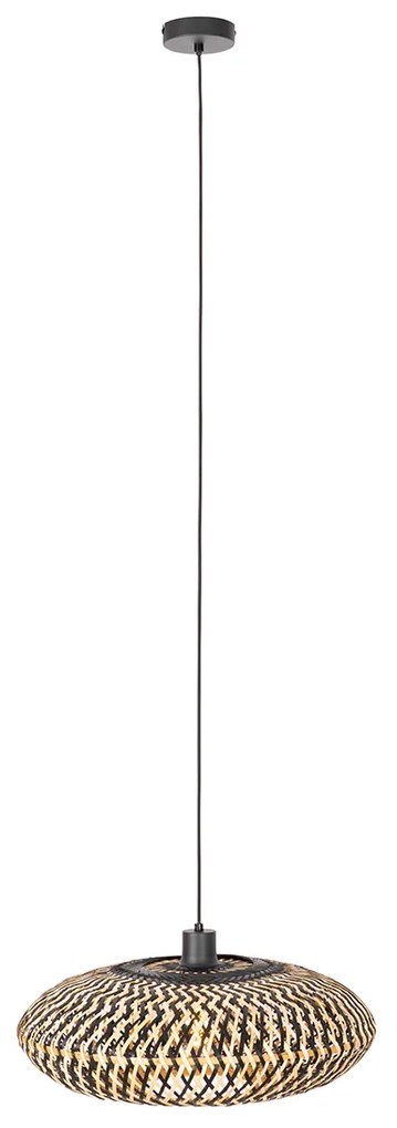 Orientálne závesné svietidlo čierny bambus 50 cm - Ostrava