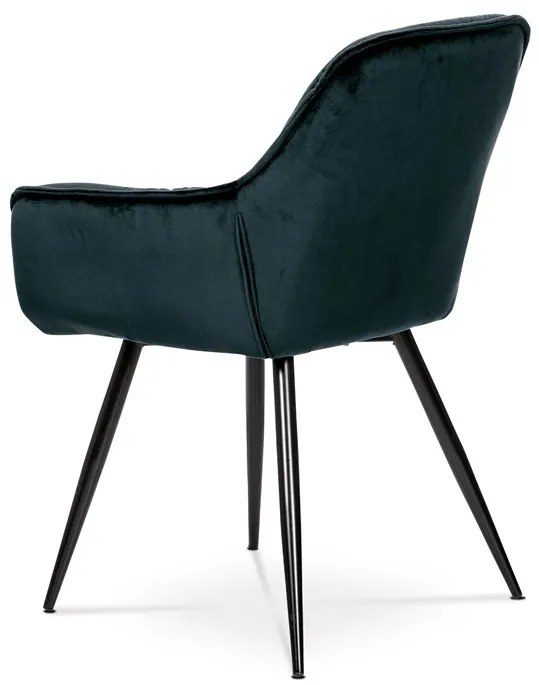 BONTEC Jedálenská stolička, modrá, zamatová látka, DCH-421 BK4 Farba: Modrá