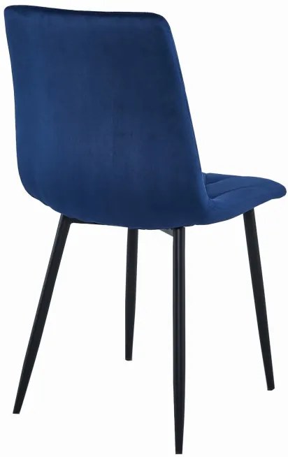 Jedálenská stolička LIBRA zamatová granátová (čierne nohy)