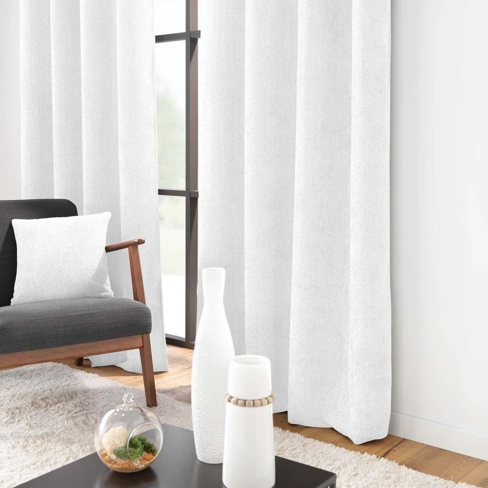 Biely záves zo ženilky 140x260 cm Leo – douceur d'intérieur