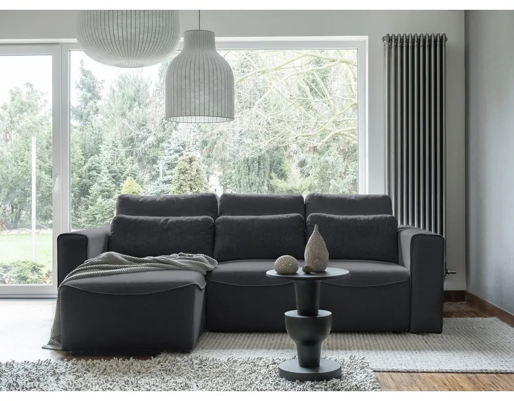 Tmavosivá rozkladacia rohová pohovka (variabilná) Homely Tommy – Miuform
