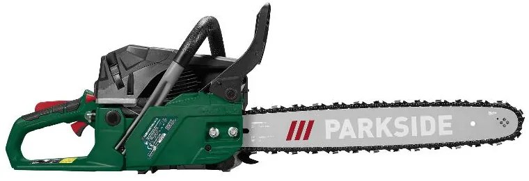 Parkside®  Benzínová reťazová píla Pbks 53 C3 + Náhradné pílové reťaze PEK 18 A1 – 18" – 1,5 mm, 2 kusy  (800010862)