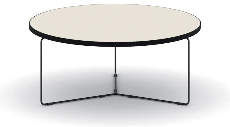 Okrúhly konferenčný stôl TENDER, priemer 90 cm, zemitá