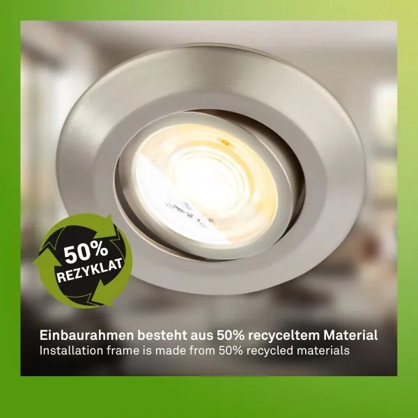 Briloner 7587032-SADA 3xLED kúpeľňové podhľadové svietidlo KLIRA 1xLED/4,9W/230V IP23 chróm