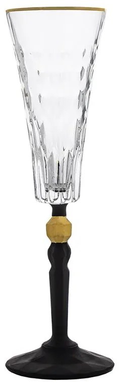 BOHEMIA PRESTIGE CONTE BLACK POHÁR NA ŠAMPANSKÉ 170ML SADA 6 KS