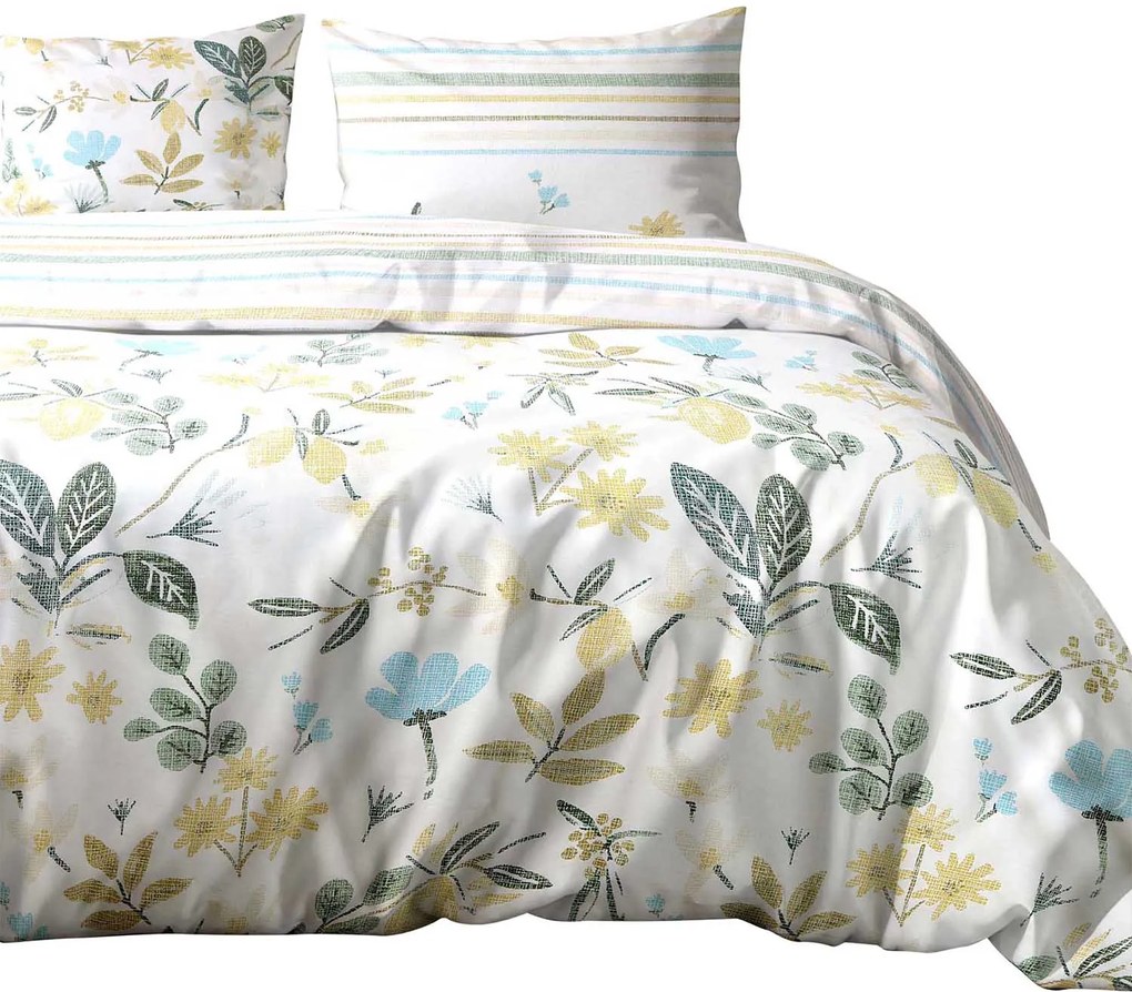 RENFORCÉ OBLIEČKY HOPE EXCLUSIVE 200X220 CM, 2KS 70X80 CM LISTY