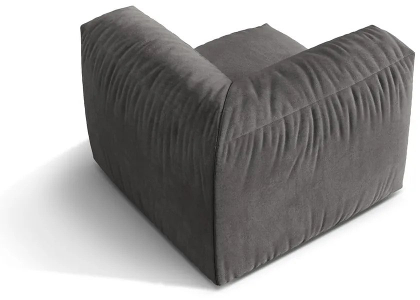 Sivý zamatový modul pohovky (variabilný) Martina – Micadoni