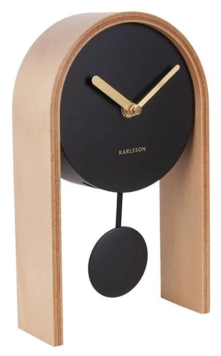 Svetlohnedé stolné hodiny Smart Pendulum 25 × 15× 7cm