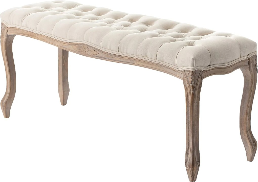 Lavička Isacco cream 114 x 38 x 48 cm: