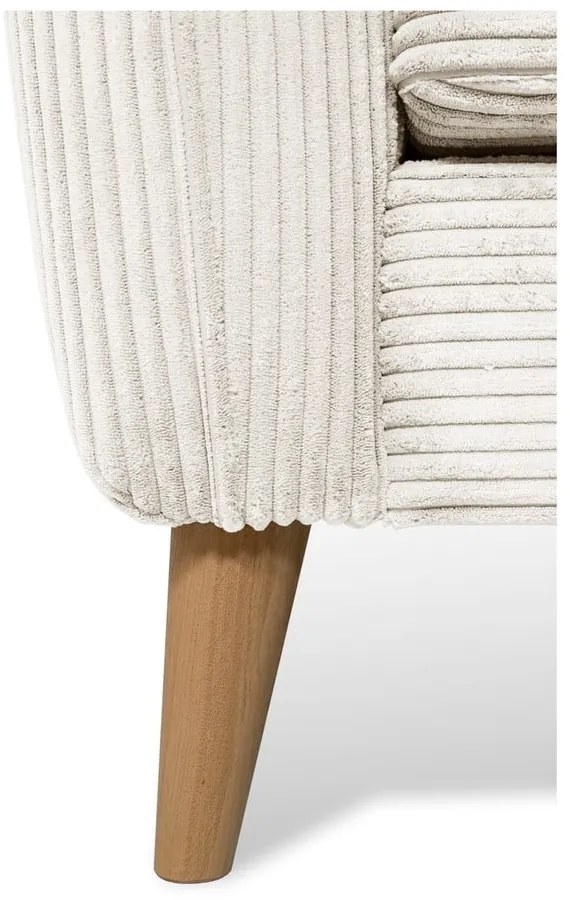 Biela menčestrová rohová pohovka (pravý roh) Paris – Scandic