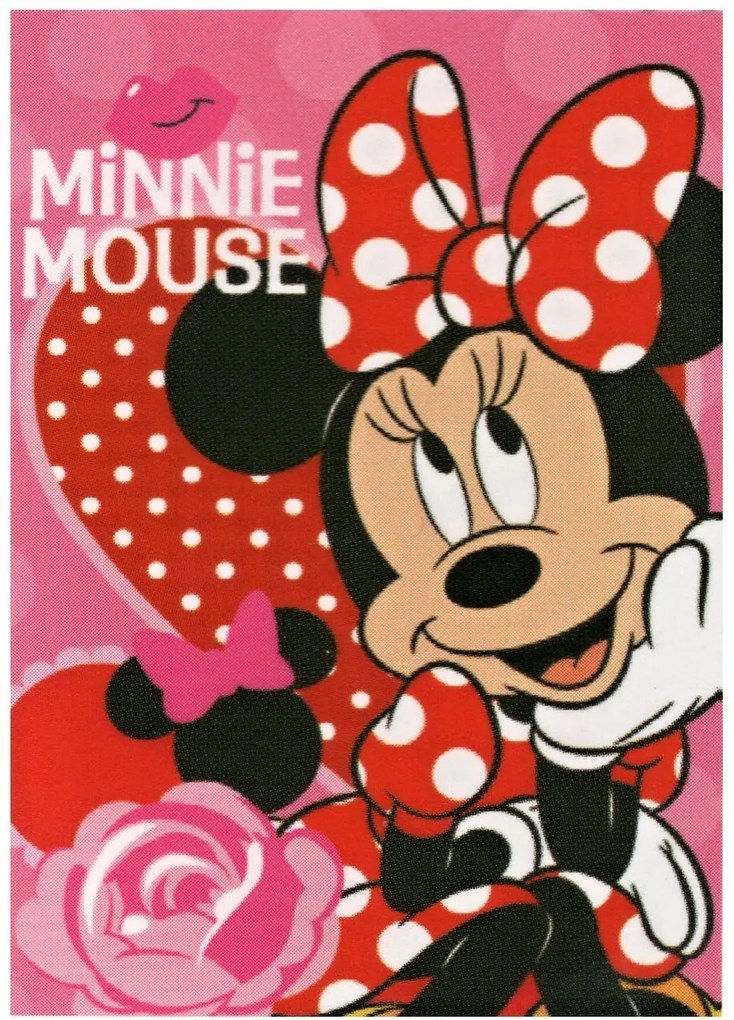 Detská / dievčenská flísová deka Minnie Mouse - Disney - 100 x 140 cm