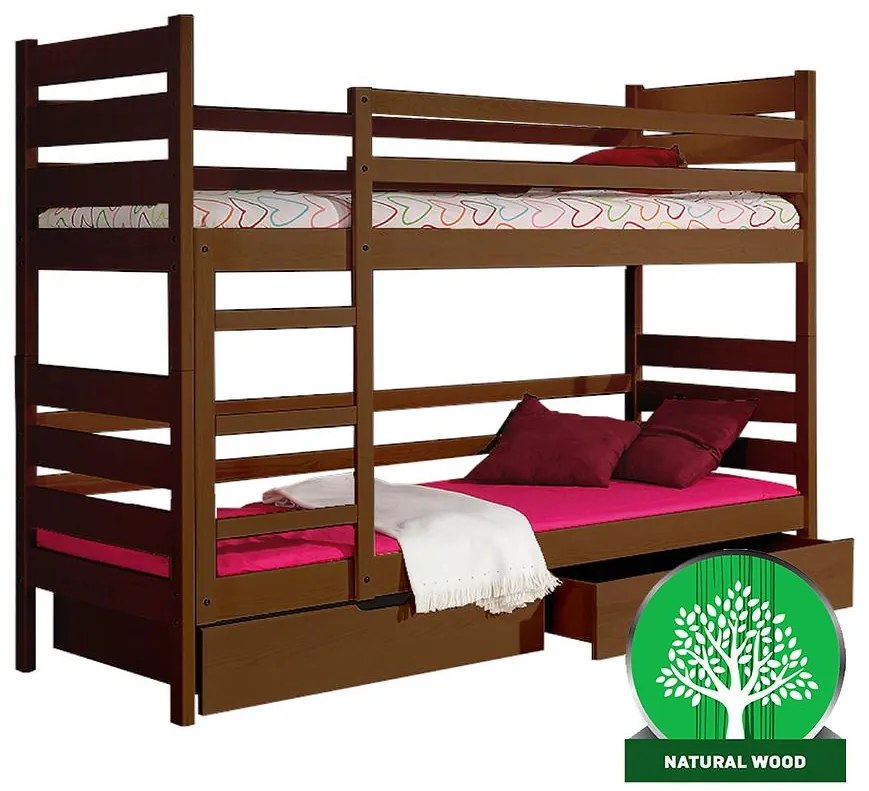 Poschodová posteľ Darek 190x80 orech