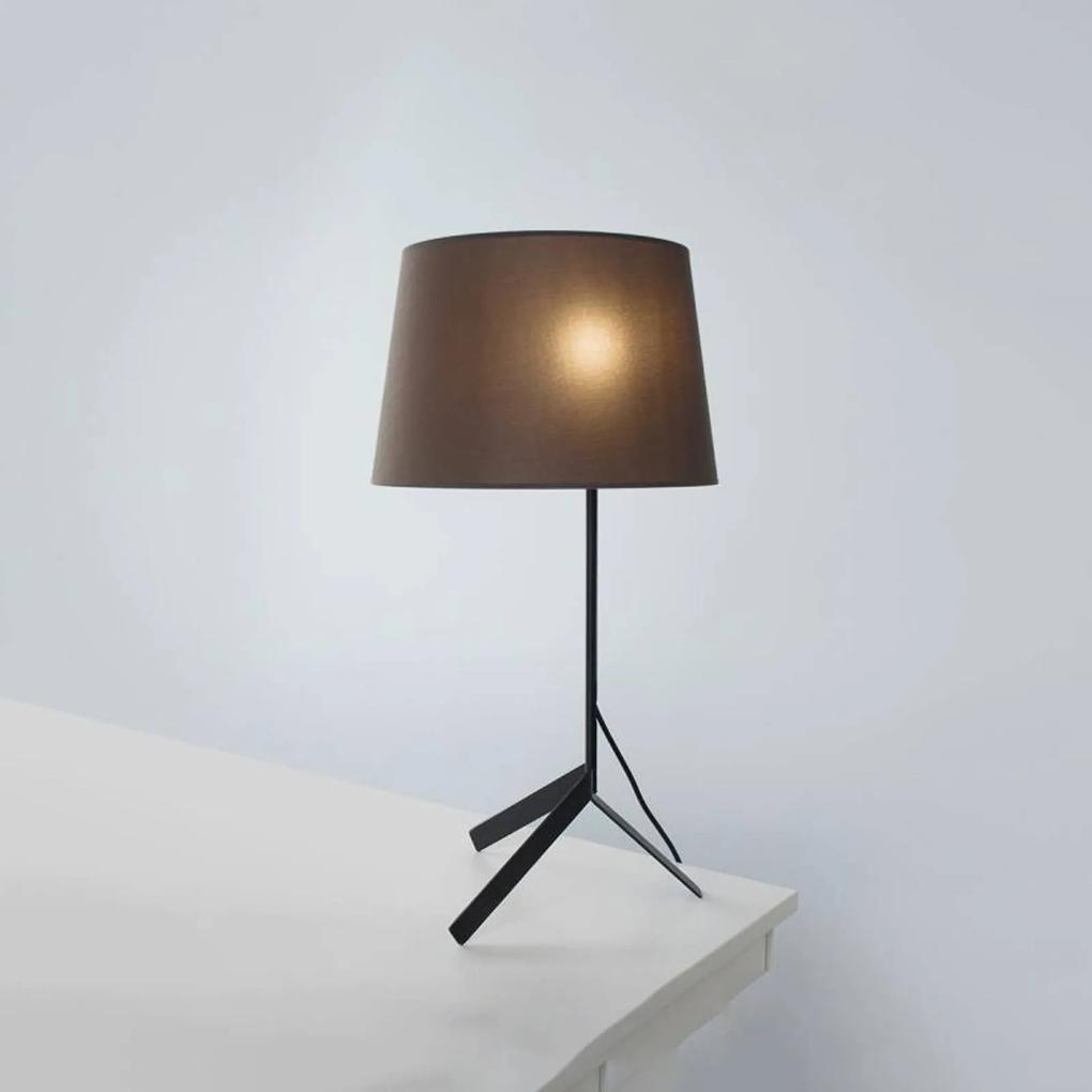 Bivio stolová lampa s ľanovým tienidlom hnedá