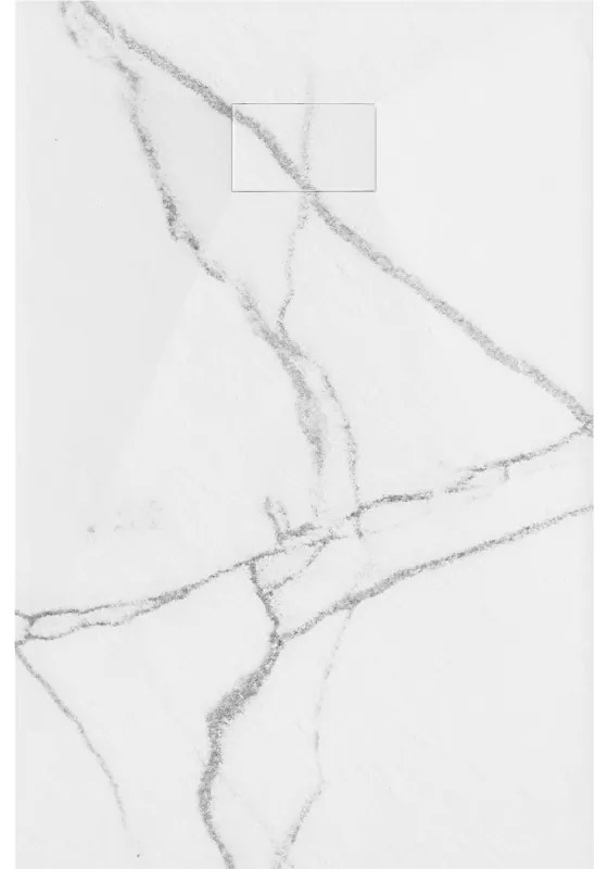 Mexen Hugo, obdĺžniková sprchová vanička SMC 120 x 80 cm, biely kameň, 42158012