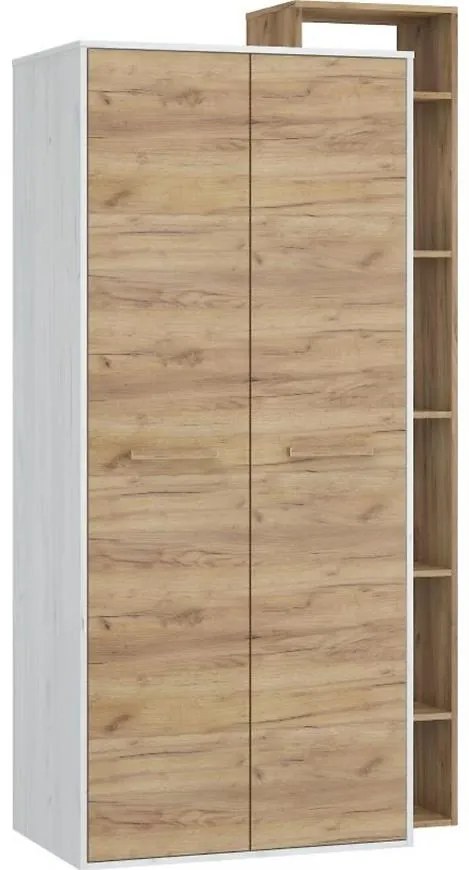 Skriňa RIO P2D craft biela/zlatý