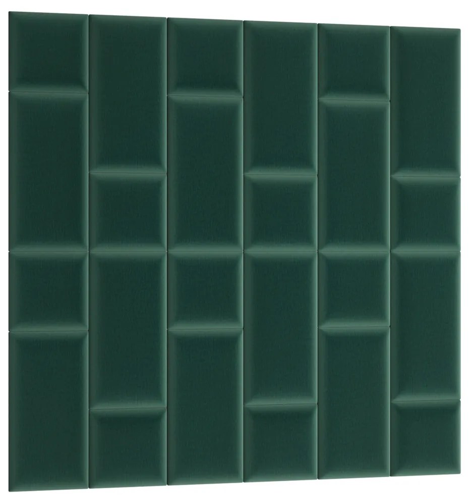 Čalúnený panel na stenu Quito 30x30 cm - tmavozelená